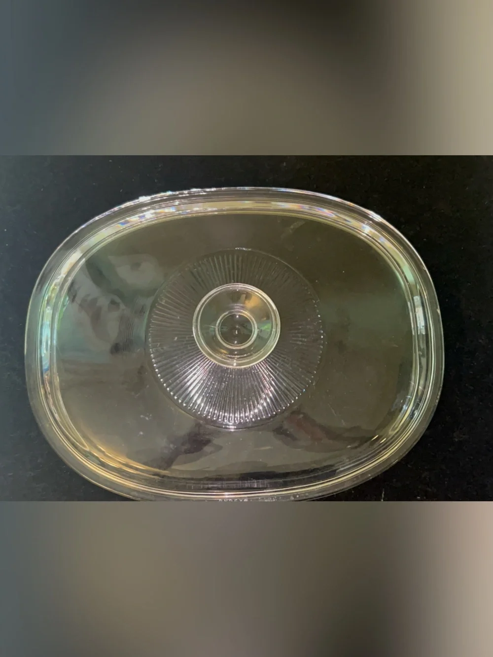 Vintage Pyrex DC 1.5C clear glass oval replacement lid